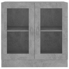 Vidaxl Vitrína, betónovo sivá 82,5x30,5x80 cm, drevotrieska