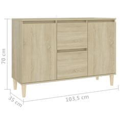 Vidaxl Komoda farba dubu sonoma 103,5x35x70 cm drevotrieska