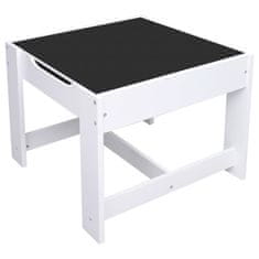 Petromila vidaXL Detský stôl s 2 stoličkami biely MDF