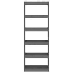 Vidaxl Regál/oddelenie na knihy, sivý, 60x30x167,5 cm, borovica