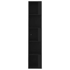Petromila vidaXL Rohová skrinka, čierna 33x33x164,5 cm, kompozitné drevo