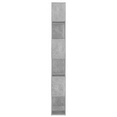 Vidaxl Knižnica/deliaca stena betónovo sivá 60x24x186 cm drevotrieska