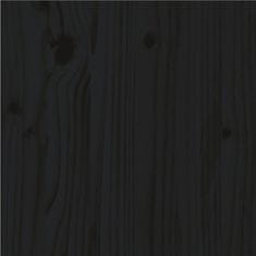 Vidaxl Posteľný rám čierny masívne drevo 150x200 cm 5FT King