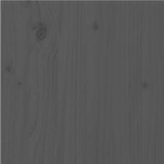 Vidaxl Posteľný rám sivý masívne drevo 135x190 cm 4FT6 dvojlôžko