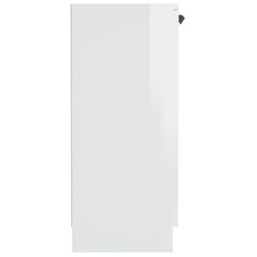 Vidaxl Lesklá biela skrinka, 60x30x70 cm, materiál na báze dreva