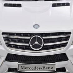 Vidaxl Detské elektrické auto s ovládačom biele Mercedes Benz ML350 6 V