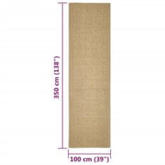 Petromila vidaXL Koberec prírodný sisal 100x350 cm