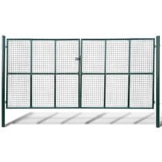 Vidaxl Záhradná brána s výplňou z pletiva 415 x 225 cm / 400 x 175 cm