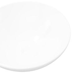 Petromila vidaXL Keramické umývadlo do kúpeľne, nádržka, biele okrúhle
