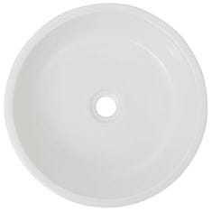 Petromila vidaXL Okrúhle keramické umývadlo, biele, 42x12 cm