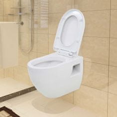 Petromila vidaXL Závesné WC, keramické, biele 