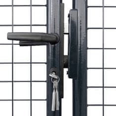 Petromila vidaXL Brána zo sieťoviny a galvanizovanej ocele 400x175 cm šedá
