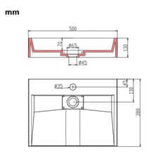 Petromila vidaXL Umývadlo z minerálneho/mramoroveho odliatku 50x38x13 cm biele