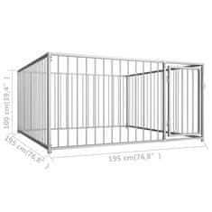 Petromila vidaXL Vonkajšia voliéra pre psy 200x200x100 cm