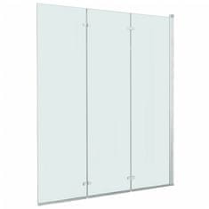 Vidaxl Skladací sprchový kút 3 panely 130x138 cm ESG