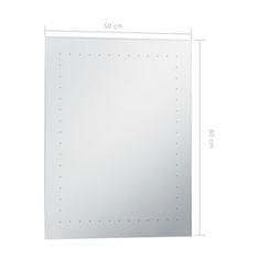 Petromila vidaXL Kúpeľňové nástenné zrkadlo s LED osvetlením 50x60 cm