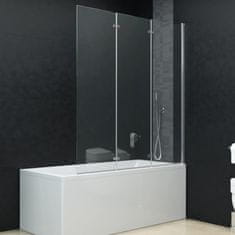 Vidaxl Skladací sprchový kút 3 panely 130x138 cm ESG