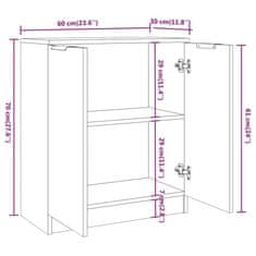 Vidaxl Komoda sivý dub sonoma 60x30x70 cm spracované drevo