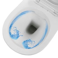 Petromila vidaXL Závesné bezokrajové WC biele keramické