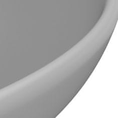 Petromila vidaXL Luxusné umývadlo, okrúhle, matné svetlosivé 32,5x14 cm,keramika
