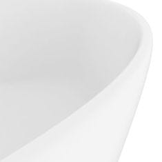 Petromila vidaXL Luxusné umývadlo, prepad, matné biele 36x13 cm, keramika