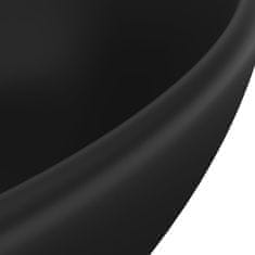 Petromila vidaXL Luxusné oválne umývadlo matné čierne 40x33 cm keramické