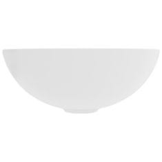 Petromila vidaXL Umývadlo do kúpeľne, keramika, matné biele, okrúhle