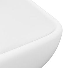 Petromila vidaXL Luxusné umývadlo, obdĺžnik, matné biele 71x38 cm, keramika