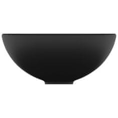 Petromila vidaXL Luxusné umývadlo, okrúhle, matné čierne 32,5x14 cm, keramika