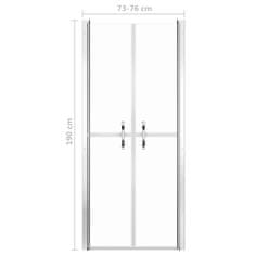 Petromila vidaXL Sprchové dvere, priehľadné, ESG 76x190 cm