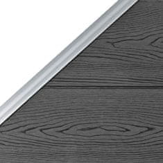 Vidaxl Plotový panel WPC 95x(105-180) cm čierny