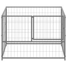 Petromila vidaXL Koterec pre psa strieborný 100x100x70 cm oceľ