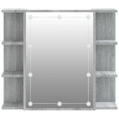 Petromila vidaXL Zrkadlová skrinka s LED sivá sonoma 70x16,5x60 cm