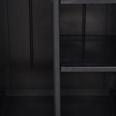 Vidaxl Záhradná skrinka, čierna, 65x45x172 cm, PP