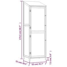 Petromila vidaXL Záhradná kôlňa 55x52x174,5 cm masívne jedľové drevo