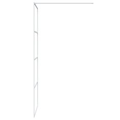 Vidaxl Sprchová zástena biela 80x195 cm priehľadné ESG sklo