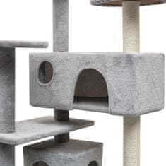 Petromila vidaXL Škrabadlo pre mačky so sisalovými stĺpikmi, 125 cm, šedé