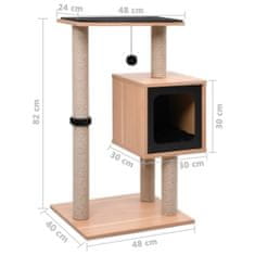 Petromila vidaXL Škrabadlo pre mačky so sisalovou podložkou 82 cm