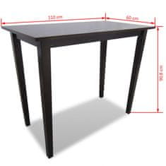 Petromila vidaXL Drevený barový stôl, hnedý