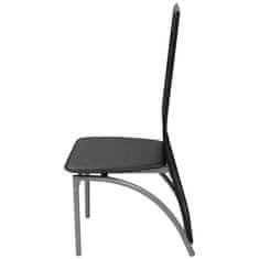 Vidaxl Jedálenské stoličky 4 ks, čierne, umelá koža