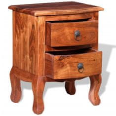 Petromila vidaXL Nočný stolík so zásuvkami, masívne akáciové drevo