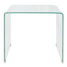 Vidaxl Konferenčný stolík z tvrdeného skla, 49.5 x 50 x 45 cm, priehľadný