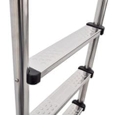Petromila vidaXL Bazénový rebrík s 3 schodíkmi, nehrdzavejúca oceľ 304, 120 cm 
