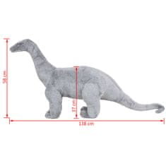 Vidaxl Stojaca plyšová hračka, dinosaurus Brachiosaurus, zelený XXL