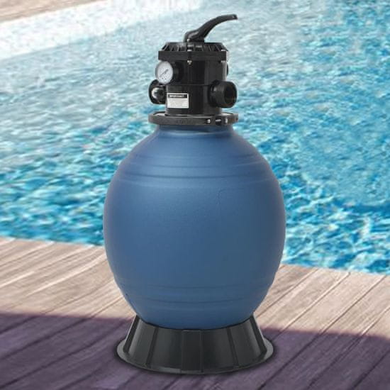 Petromila vidaXL Bazénová piesková filtrácia so 6-cestným ventilom, modrá 460 mm