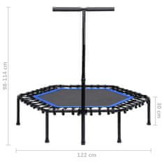 Vidaxl Fitness trampolína s rukoväťou 122 cm