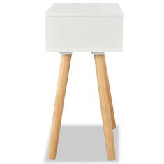 Petromila vidaXL Biele nočné stolíky, 2 ks, masívne borovicové drevo, 40x30x61 cm