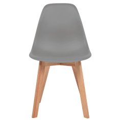 Vidaxl Jedálenské stoličky 2 ks, sivé, plast