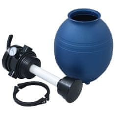 Petromila vidaXL Bazénový pieskový filter so 4 polohovým ventilom modrý 300 mm