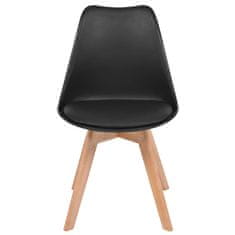 Vidaxl Jedálenské stoličky 2 ks, čierne, umelá koža